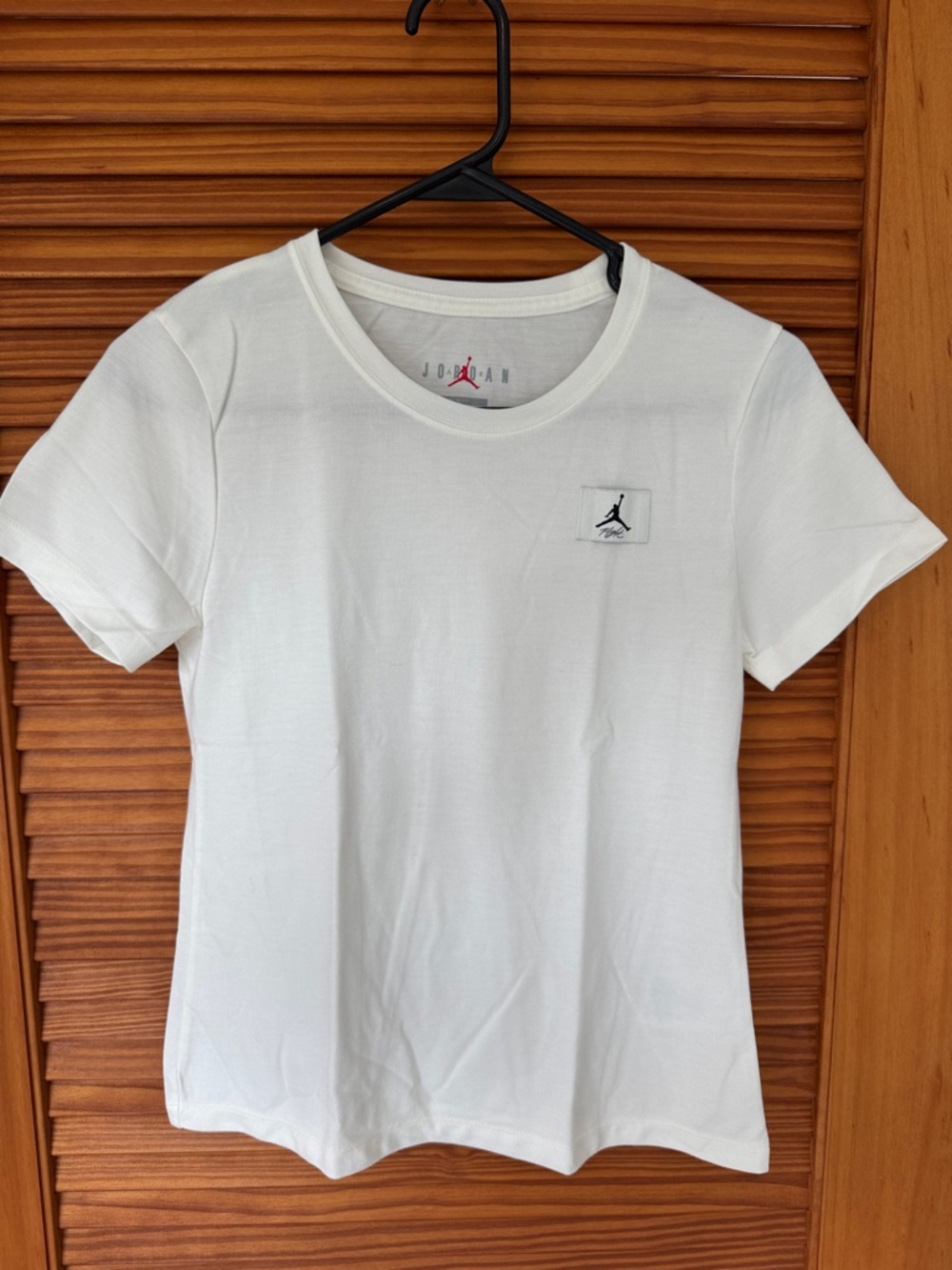 JORDAN Off White Tee with Black Jumpman Patch